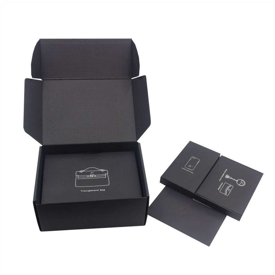 black mailing carton box