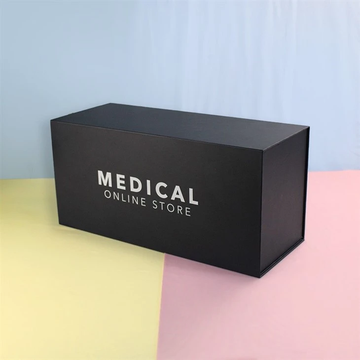Black Magnetic Bookshape Box For Medical