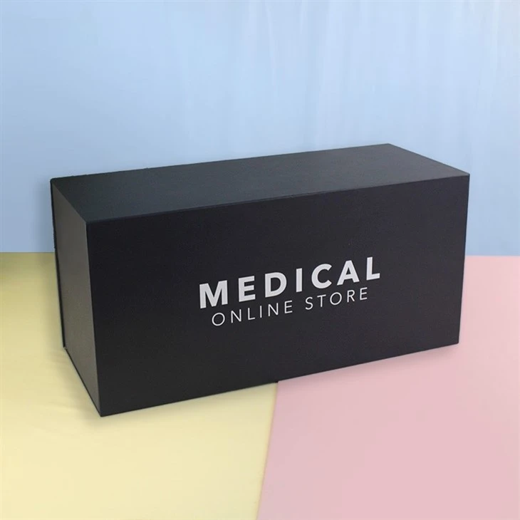 Black Magnetic Bookshape Box For Medical